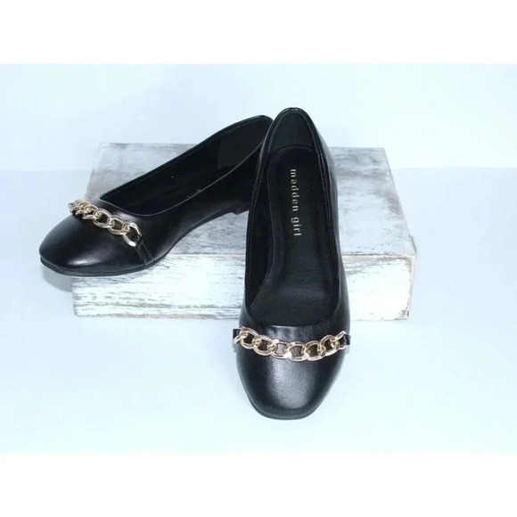 Madden Girl Jordyn Black Faux Leather Slide On Embellished Women's Shoe size 6 - Picture 2 of 12